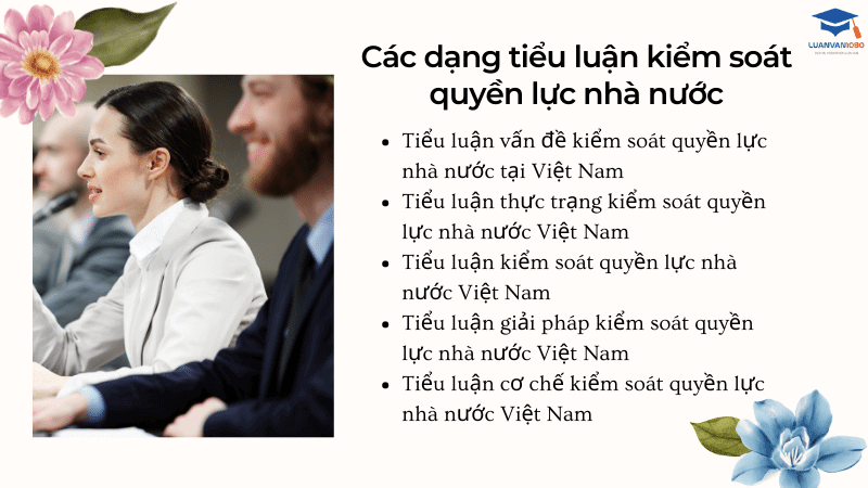 Các dạng tiểu luận kiểm soát quyền lực nhà nước