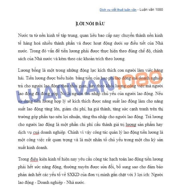 lời mở đầu kế toán tiền lương tại công ty vật liệu Hưng Yên