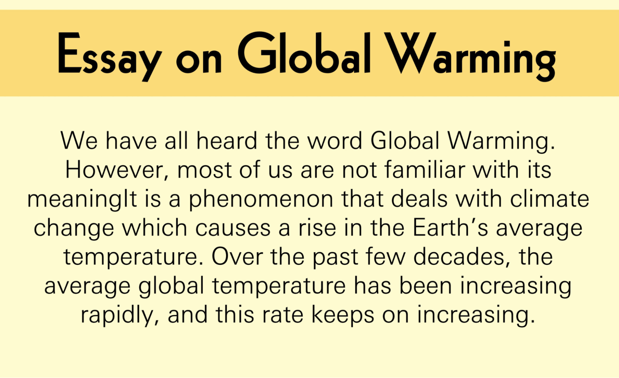 Tham khảo các bài luận tiếng anh về global warming