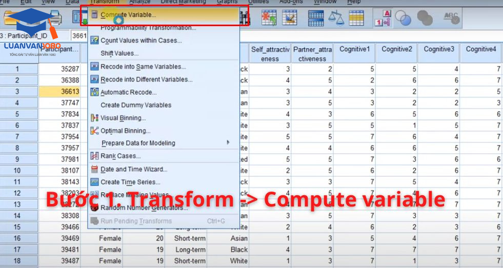 Bước 1. Transform - Compute variable