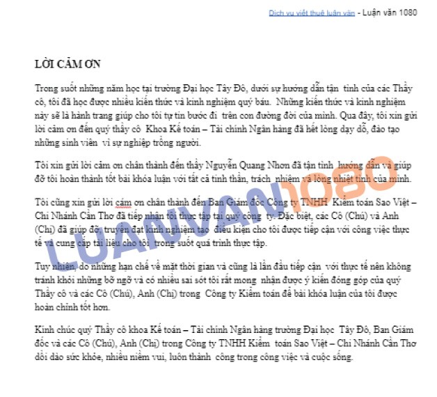 Luận văn về kế toán công nợ tại công ty Sao Việt