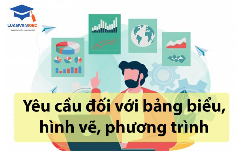 Yêu cầu trong cách trình bày luận văn tốt nghiệp đại học đối với bảng biểu, hình vẽ, phương trình