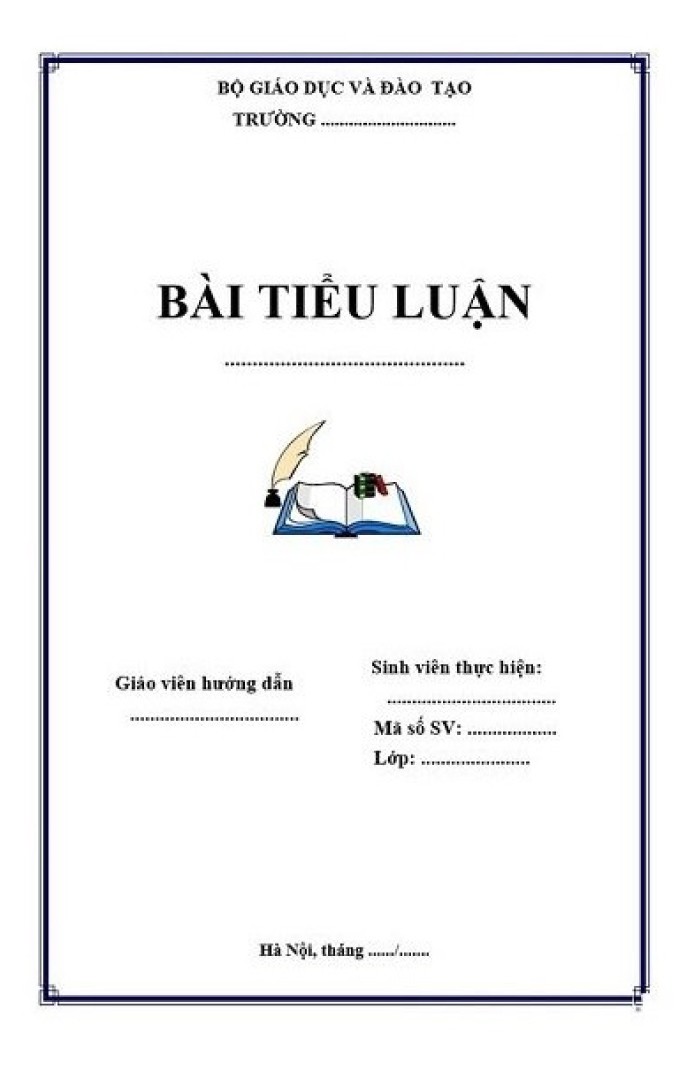 Mẫu bìa tiểu luận triết học đẹp