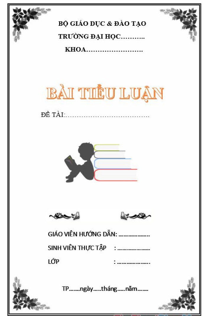 Mẫu bìa tiểu luận triết học đẹp