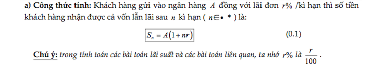 Công thức tính lãi suất đơn