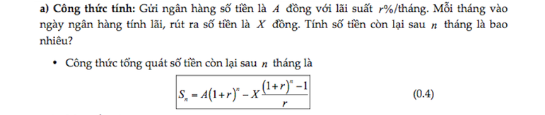 Công thức tính lãi kép