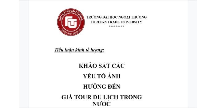 Yếu tố ảnh hưởng đến giá tour du lịch trong nước