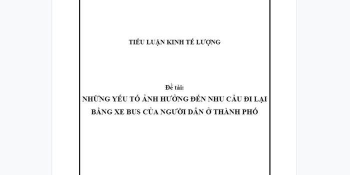 Những yếu tố ảnh hưởng đến nhu cầu đi lại bằng xe bus