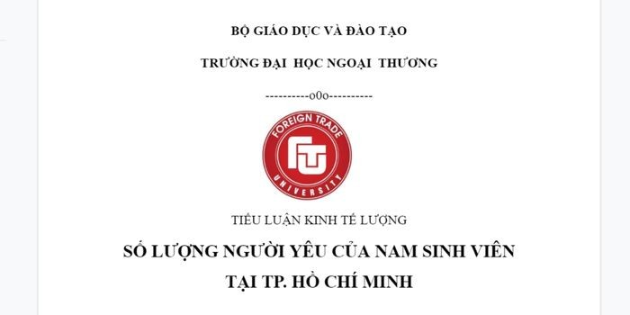 Số lượng người yêu của nam sinh viên tại TP.HCM
