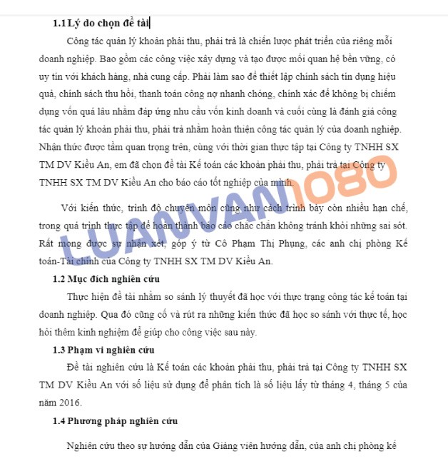 Kế toán các khoản phải thu khó đòi, phải trả tại Công ty TNHH SX TM DV Kiều An