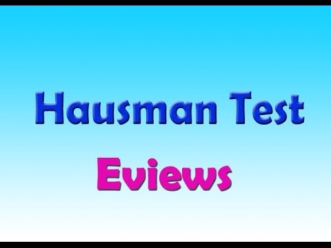 Giới thiệu về kiểm định Hausman