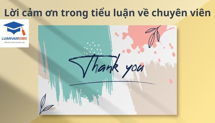 Lời cảm ơn trong tiểu luận về chuyên viên