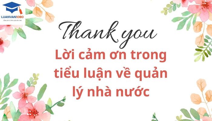 Lời cảm ơn trong tiểu luận về quản lý nhà nước