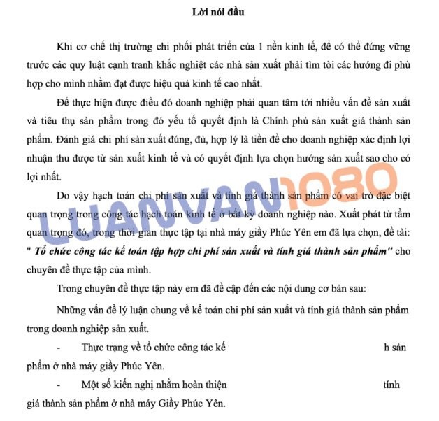 Luận văn kế toán chi phí sản xuất và tính giá thành sản phẩm