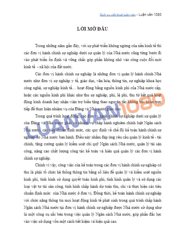 Luận văn về kế toán hành chính sự nghiệp tổ chức công tác
