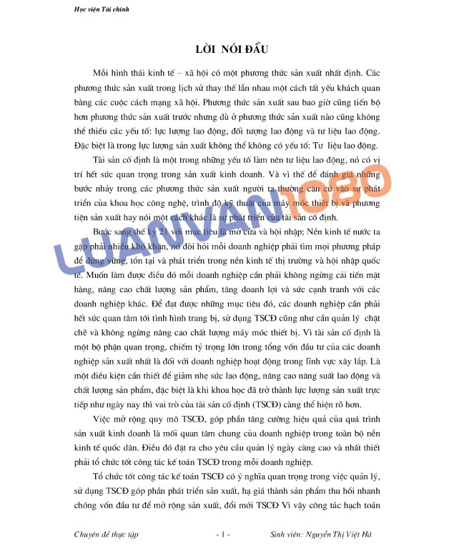 Luận văn kế toán tài sản cố định tại Công ty xây dựng Nam Ninh