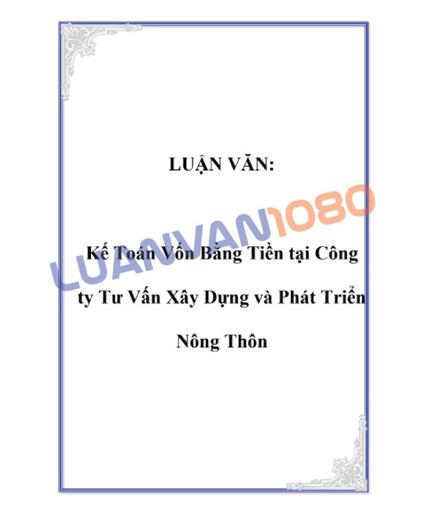 Kế toán vốn bằng tiền tại công ty Cổ Phần Việt Xô