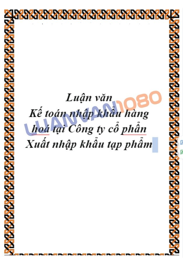 Luận văn về kế toán xuất nhập khẩu hàng hóa