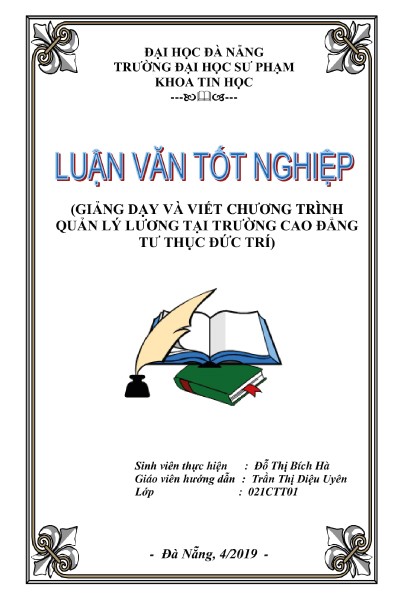 Mẫu bìa luận văn tốt nghiệp UDN