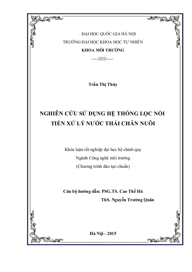 Mẫu bìa luận văn tốt nghiệp VNU