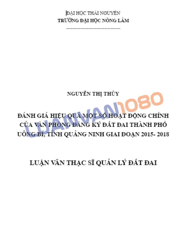 Mẫu luận văn quản lý đất đai Quảng Ninh