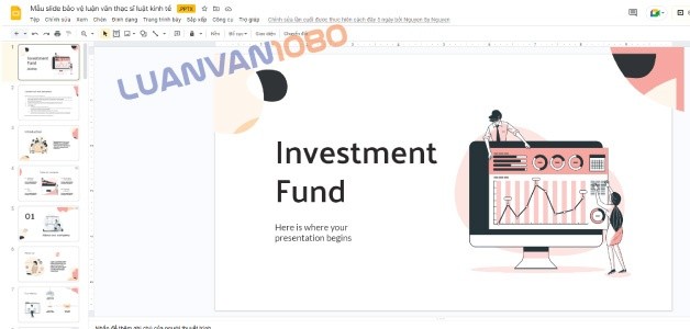 Mẫu slide bảo vệ luận văn thạc sĩ kinh tế