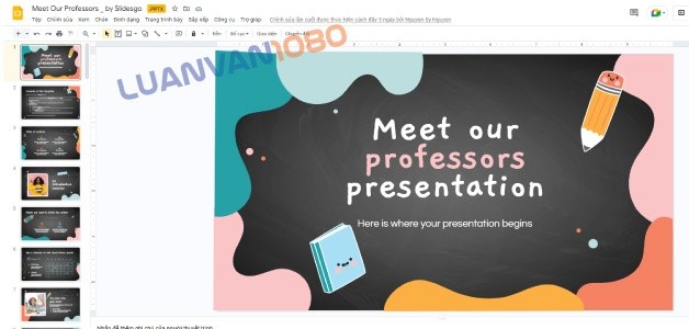 Mẫu slide bảo vệ luận văn thạc sĩ triết học