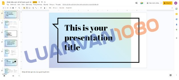Mẫu Slide tiểu luận về kế toán quản trị