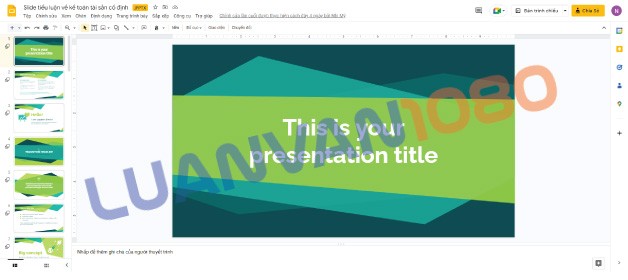 Mẫu slide tiểu luận về kế toán tài sản cố định