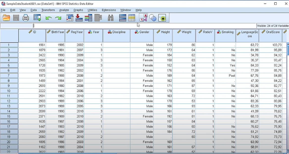 Hệ số pearson spss