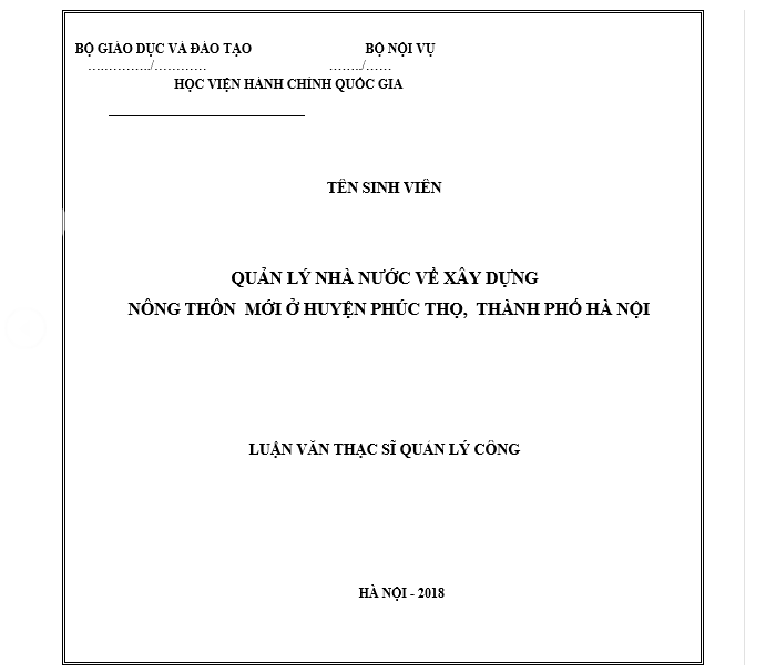 Thực trạng quản lý nhà nước về xây dựng nông thôn mới tại Hà Nội